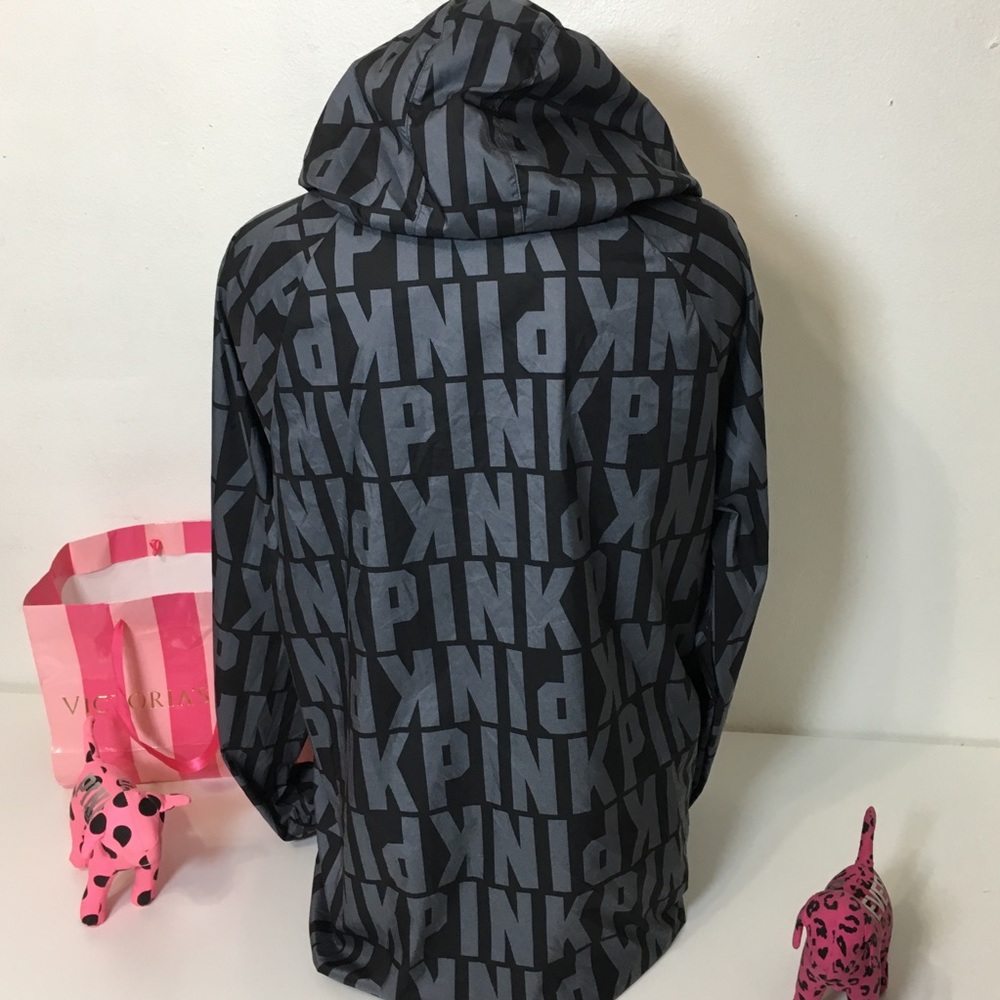 ⚠️2 LEFT⚠️NEW PINK VS LOGO HALF ZIP ANORAK HOODED - Picture 3 of 5